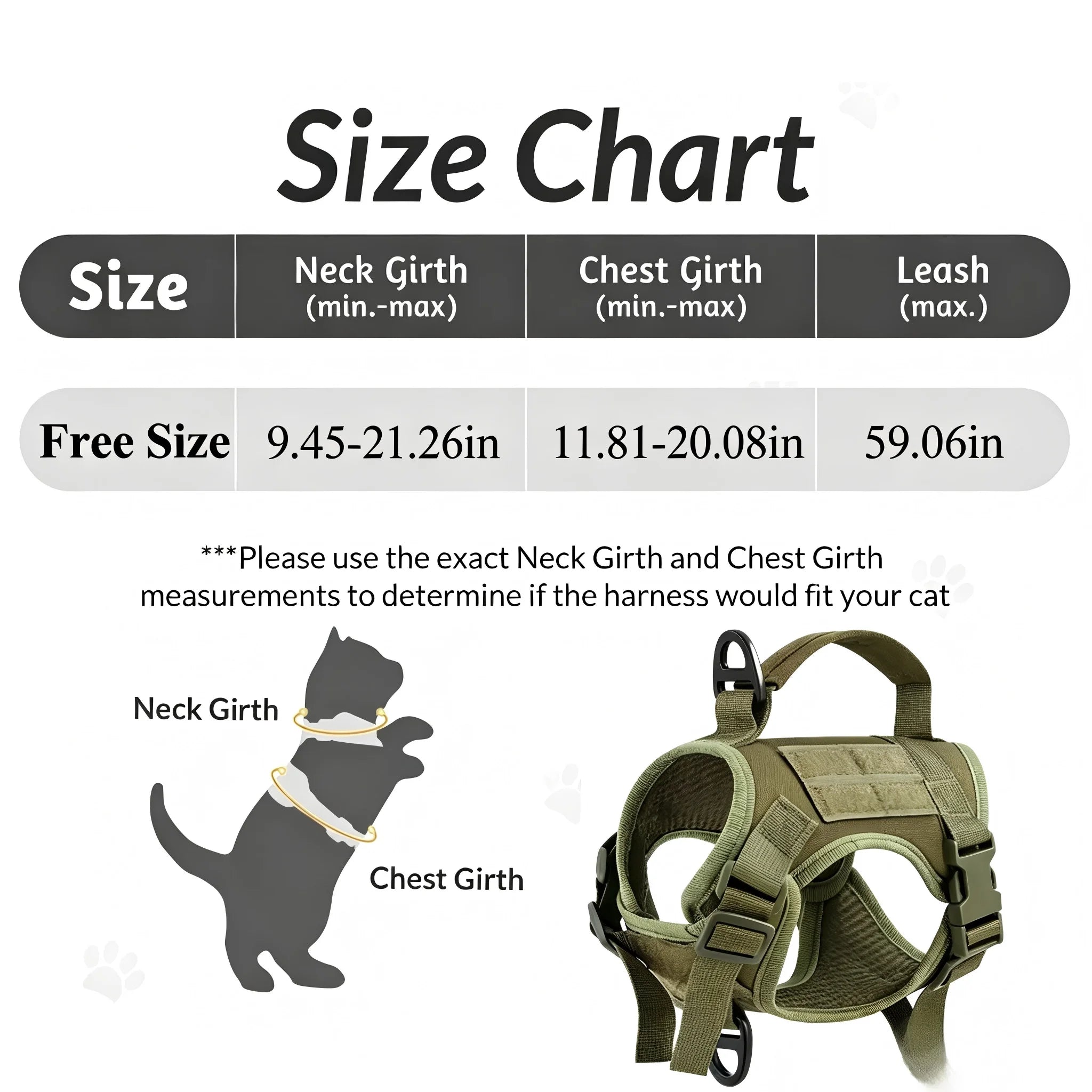 Tactical Cat Harness Vest and Leash Set Adjustable Escape Proof Soft Mesh with Handle Outdoor Walking Pet Training Supplies