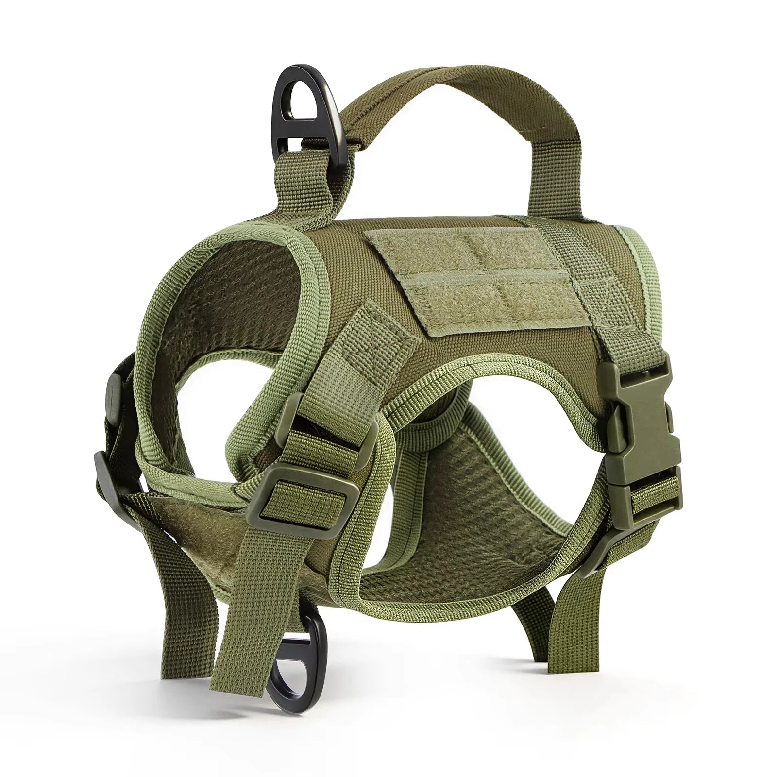 Tactical Cat Harness Vest and Leash Set Adjustable Escape Proof Soft Mesh with Handle Outdoor Walking Pet Training Supplies