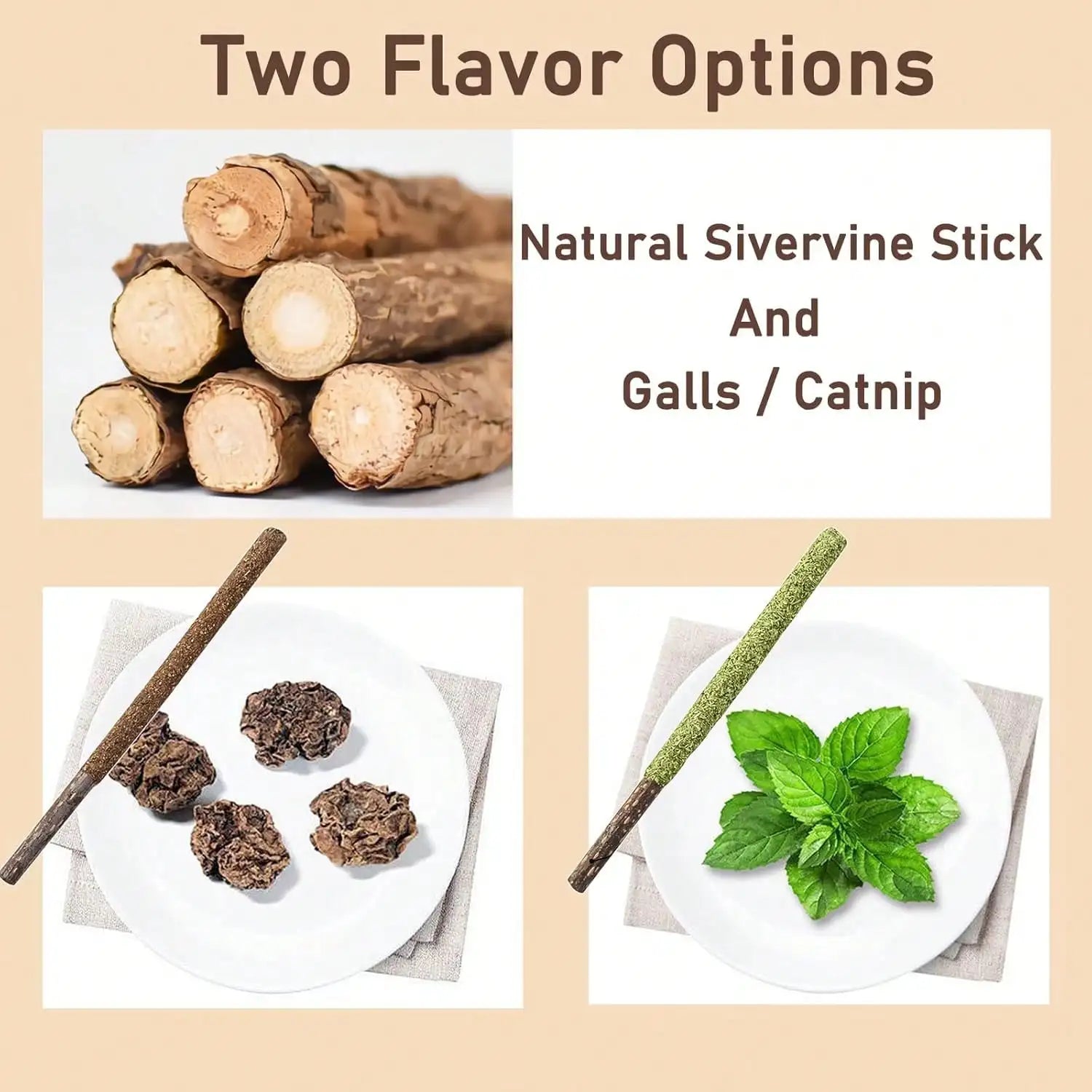 Maiguangta Natural Silvervine Catnip Chew Sticks (12 PC) - Edible Dental Chews For Cats &Amp; Kittens, Teething Relief Teeth Cleaning Toys